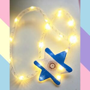 COLLAR ESTRELLA ARGENTINA CON LUZ