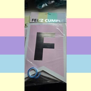 Banderin Feliz Cumpleaños Gigante Pastel