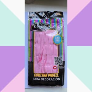 Cortinas decorativas Rosa/Celeste