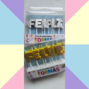 VELAS LETRAS FELIZ CUMPLE